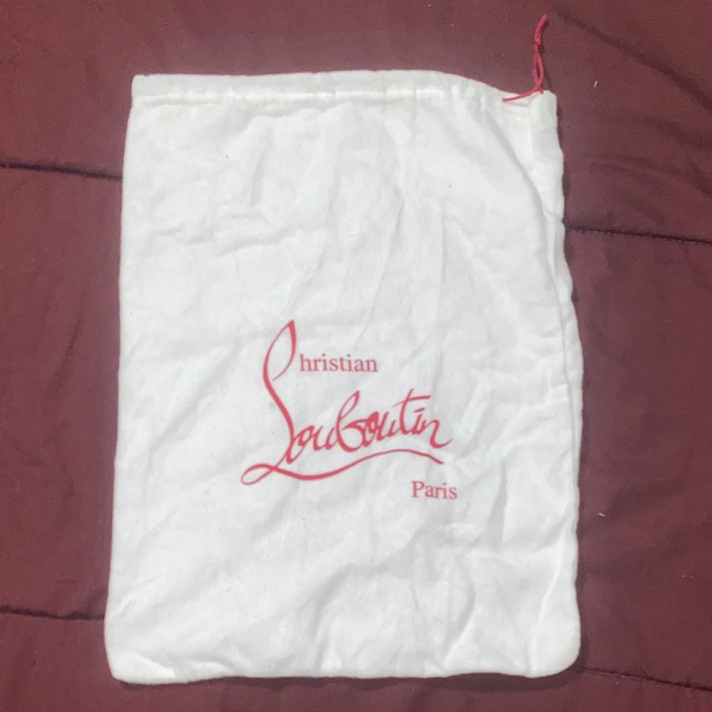 Christian Louboutin White Bag with Red Logo